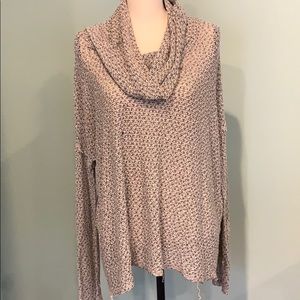 Neutral Knit Open Back Cowl Neck Sweater